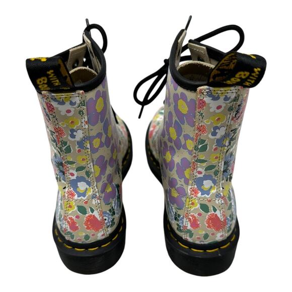 Dr. Martens Floral Print Combat Boots Size 7 - Picture 5 of 12